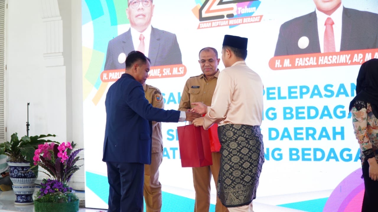 Pj Bupati Langkat Hadiri HUT ke-21 Sergai, Kolaborasi untuk Kemajuan Bersama