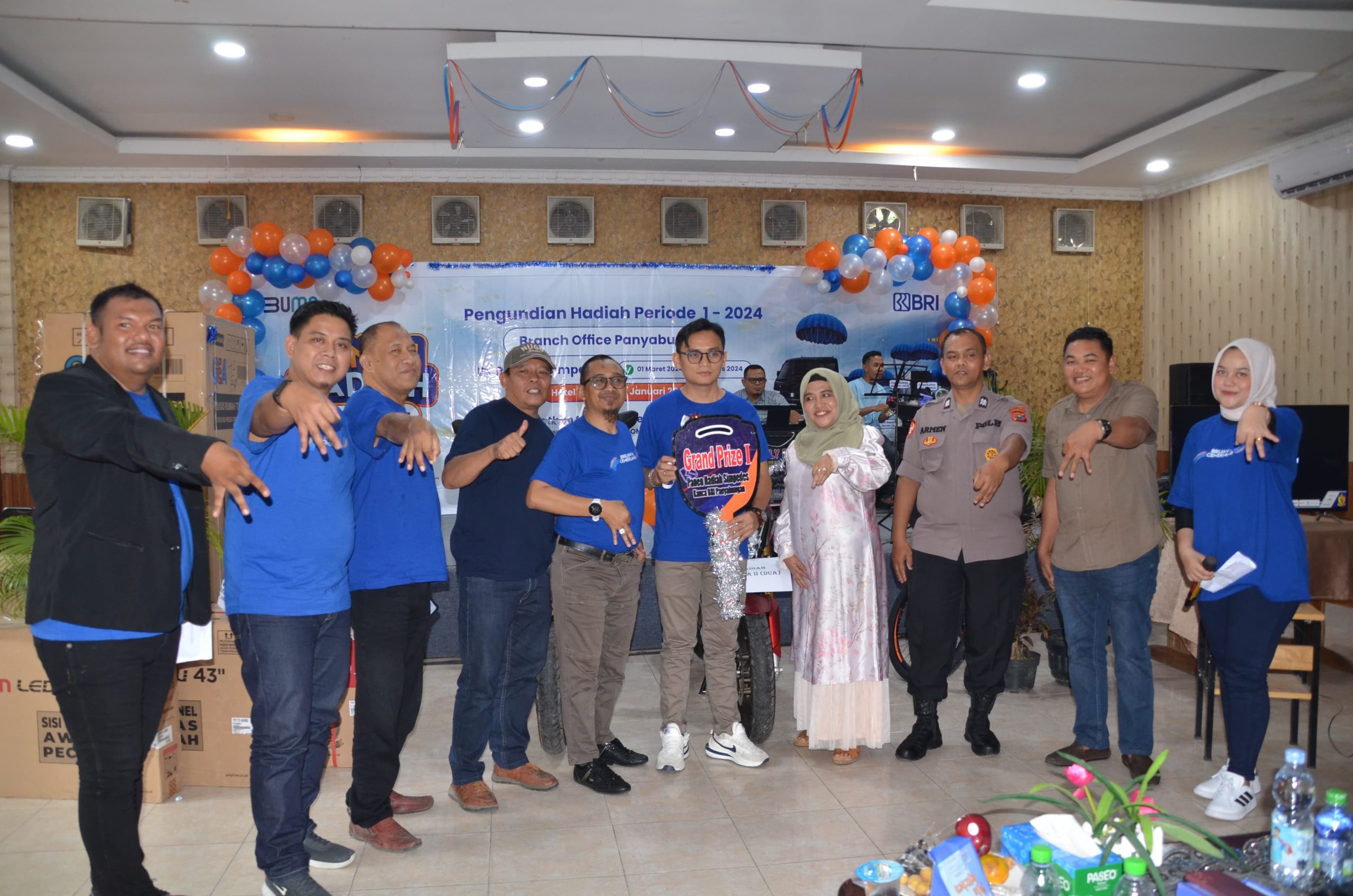 BRI Cabang Panyabungan Gelar Panen Hadiah Simpedes Semester l 2024