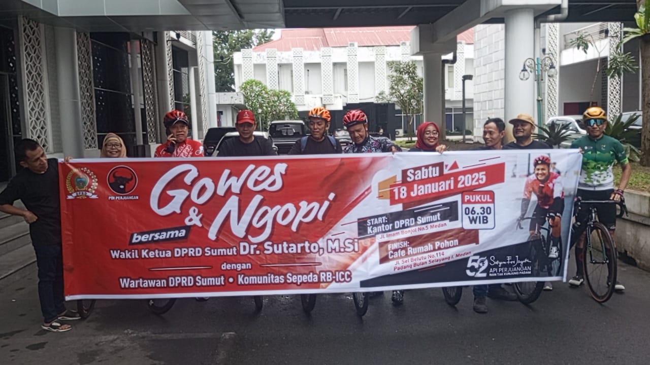 Wakil Ketua DPRD Sumut Dr Sutarto dan Pokja Wartawan Gelar Goes dan Ngopi Bareng