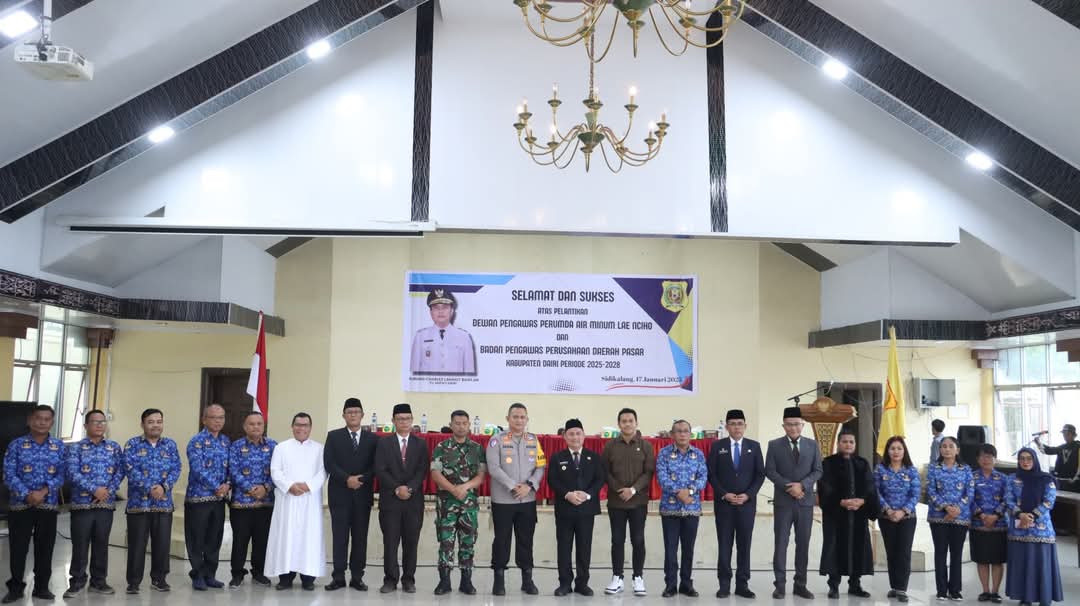 Pj Bupati Dairi Lantik Bawas PD Pasar dan Dewas Perumda Air Minum Lae Nciho