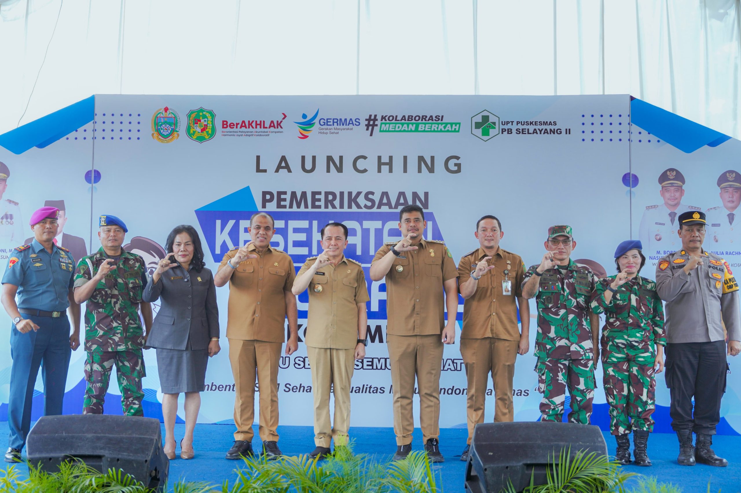 Wali Kota Medan Bersama Pj Gubsu Launching Pemeriksaan Kesehatan Gratis di UPT Puskesmas