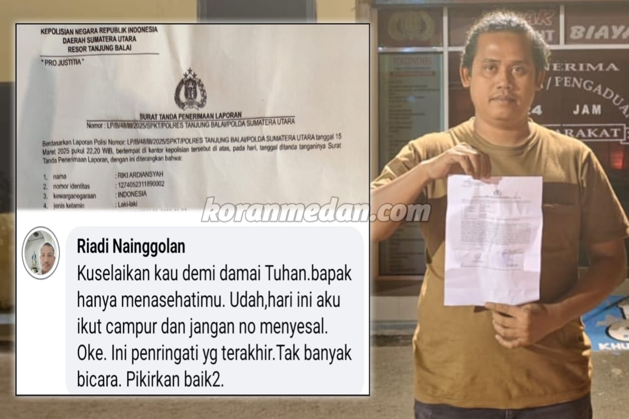 RN Suami Kadisperindag Kota Tanjungbalai Dilaporkan ke Polisi