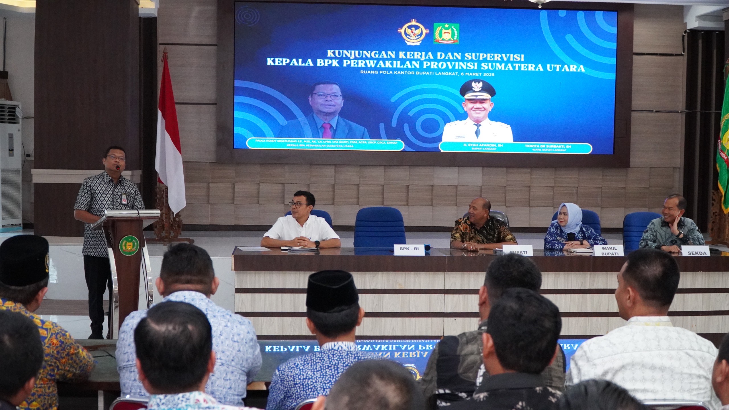 Bupati Langkat Sambut Kunjungan Kepala BPK Sumut, Tekankan Komitmen Raih WTP