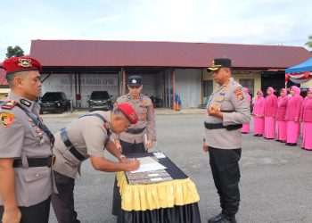 Kapolres Madina Pimpin Sertijab Pejabat Utama dan Kapolsek Jajaran