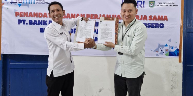 BRI Panyabungan MoU dengan PDAM Tirta Madina Terkait Pembayaran Rekening Air