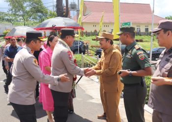Bupati sambut Kunjungan Kapoldasu Di Paluta