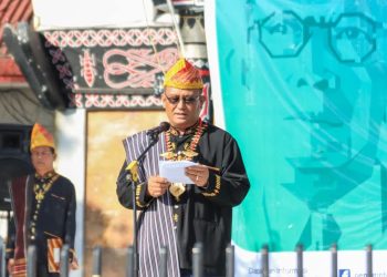 Wabup Wahyu Pimpin Upacara Hardiknas di Kabupaten Dairi