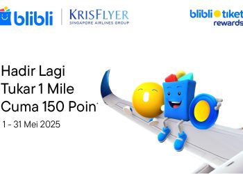 Liburan Hemat dan Seru: Tukar 150 Poin Blibli Tiket Rewards untuk 1 KrisFlyer Mile bersama Singapore Airlines