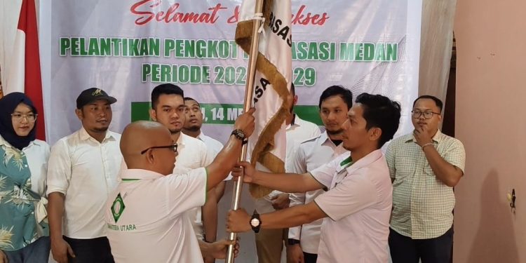 Ketum KONI Medan Hadiri Pelantikan Pengurus PERBASASI