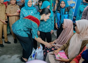Kejar Ketercapaian ZeroDose, Ketua TP-PKK Sumut Kunjungi Dua Posyandu di Langkat