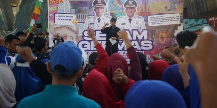 Senam Germas Medan Amplas Meriah! Warga dan UMKM Bersatu di Ruang Publik Hijau
