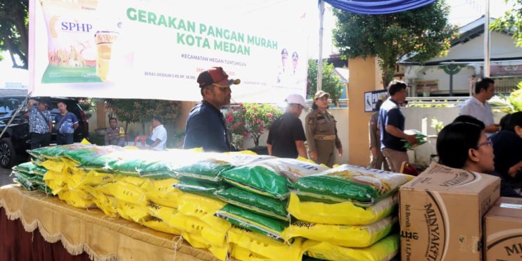 Gerakan Pangan Murah di Medan, Beras Dijual Rp 11.600/Kg