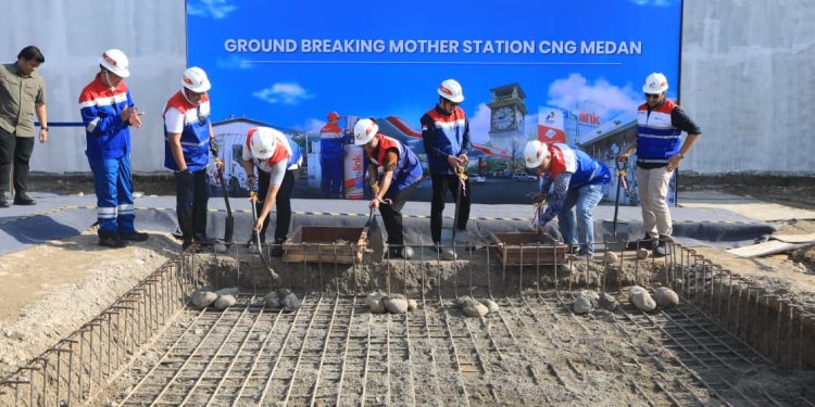 Pertama di Medan, Zakiyuddin Harahap Ground Breaking Pembangunan Stasiun Induk CNG