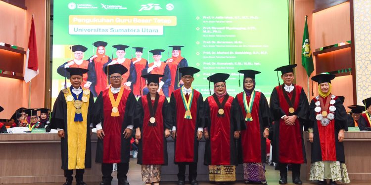 USU Catat Pencapaian Strategis, Jumlah Guru Besar USU Melonjak Dua Kali Lipat dalam Lima Tahun