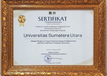 Di Bawah Kepemimpinan Prof Muryanto Amin, USU Catat Rekor Paten Terbanyak