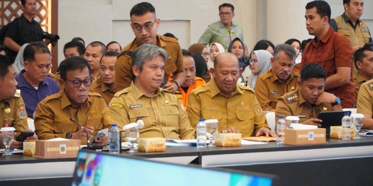 Bupati Langkat Hadiri Rakor Percepatan Rehabilitasi Pascabencana