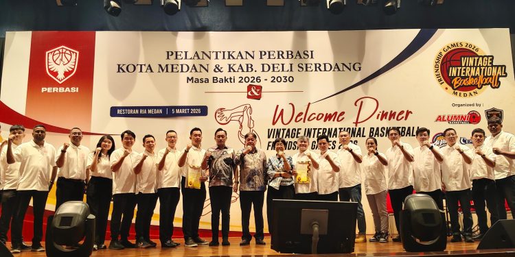 Hadiri Pelantikan Perbasi Medan, Aswindy: Mari Sama-sama Kita Majukan Olahraga