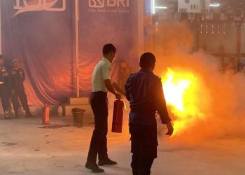 Kesiapan Hadapi Bencana, BRI Panyabungan Gelar Simulasi Kebakaran
