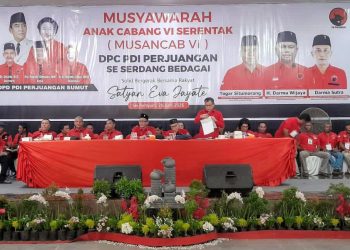 Hadiri Musancab PDI Perjuangan Sergai, Sutarto Minta Segenap Kader Bekerja dan Hadir untuk Rakyat