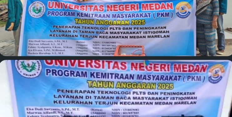 Dosen Unimed Terapkan Teknologi PLTS dan Peningkatan Layanan di TBM Istiqomah Kelurahan Terjun
