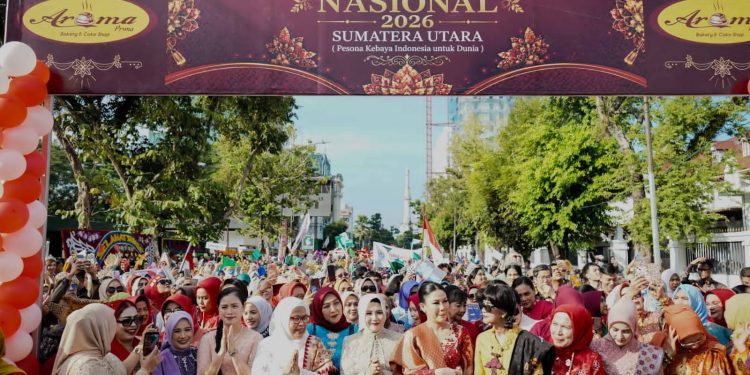 Dihadiri Martinijal Zakiyuddin Harahap, Hari Kebaya Nasional 2026 di Medan Berlangsung Meriah