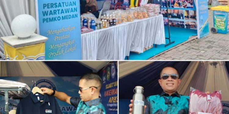 Stand PWPM Ramaikan Bazar APEKSI XVIII di Lapangan Benteng Medan