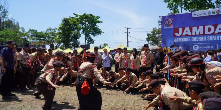 Plt Bupati Langkat Semangati Kontingen Pramuka di Penutupan Jamdasu