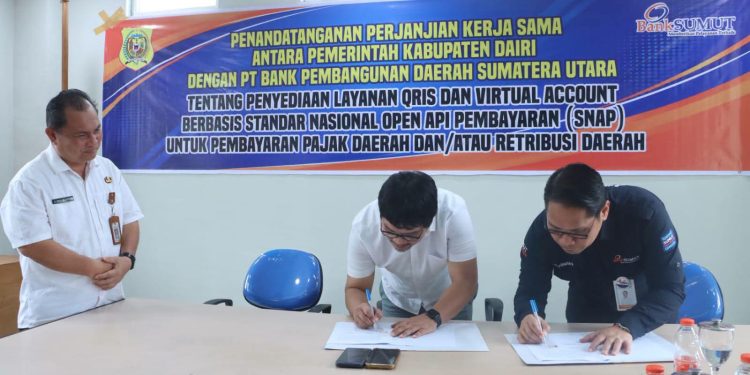 Bapenda Dairi dan Bank Sumut Tandatangani Kerjasama
