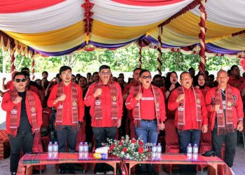 Hasto dan Djarot Groundbreaking Kantor DPC PDIP Samosir, Ingatkan Option For and With The Poor