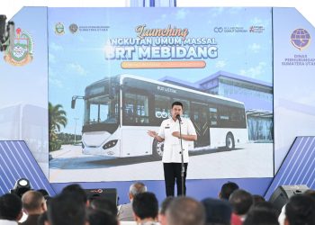 Gubernur Bobby Launching BRT Mebidang, Gratis Selama Uji Coba