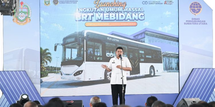 Gubernur Bobby Launching BRT Mebidang, Gratis Selama Uji Coba