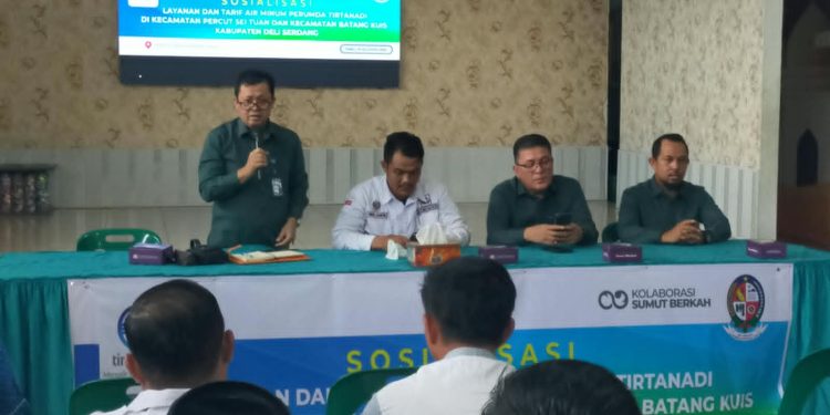 Perumda Tirtanadi Sosialisasi Layanan Tarif Air Minum di Percut Sei Tuan dan Batang Kuis Deliserdang