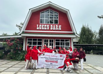 Meriahkan HUT RI, IKWI Sumut Perkuat Soliditas ke Wisata Alam Loken Barn Karo