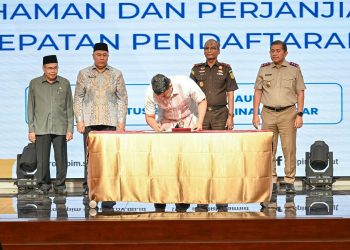 Jadi Orangtua Asuh Nazir Wakaf, Gubernur Bobby Dorong Percepatan Sertifikasi Tanah Wakaf di Sumut