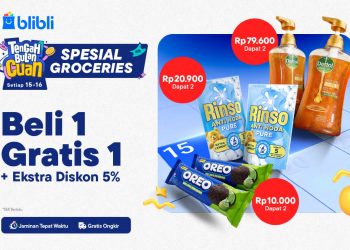 Keranjang Kemenangan Tengah Bulan: Intip 12 Produk Kebutuhan Harian Buy 1 Get 1 di Blibli